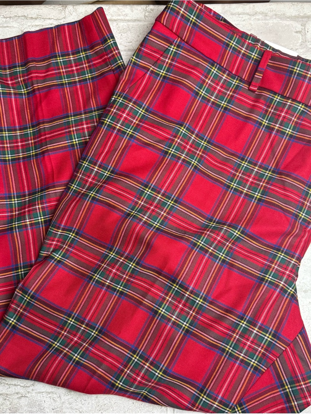 Talbots Hampshire Ankle Pants NEW NWT 22W Red Plaid Wool Blend Lightweight 😍
